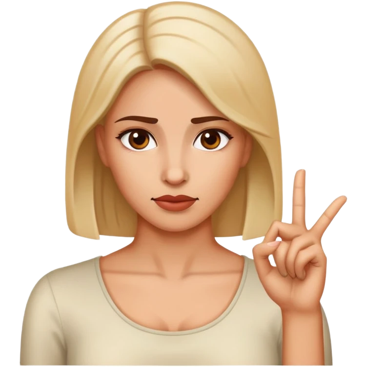 Woman making a “no thanks” gesture like refusing food or drinks offered emoji