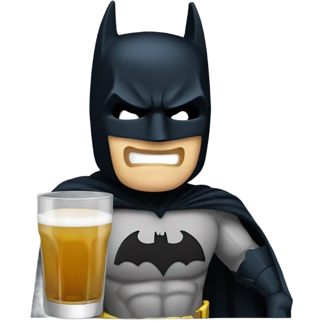 Batman drinking liquor emoji