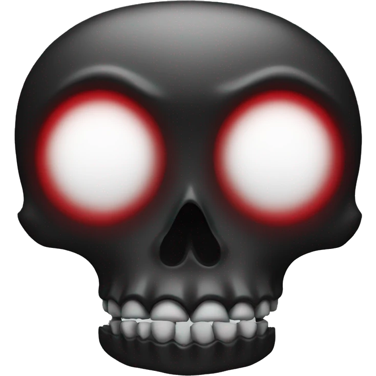 black skull creepy red foggy eyes emoji