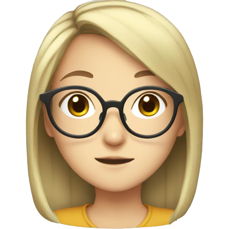 Anime girl with glasses  emoji
