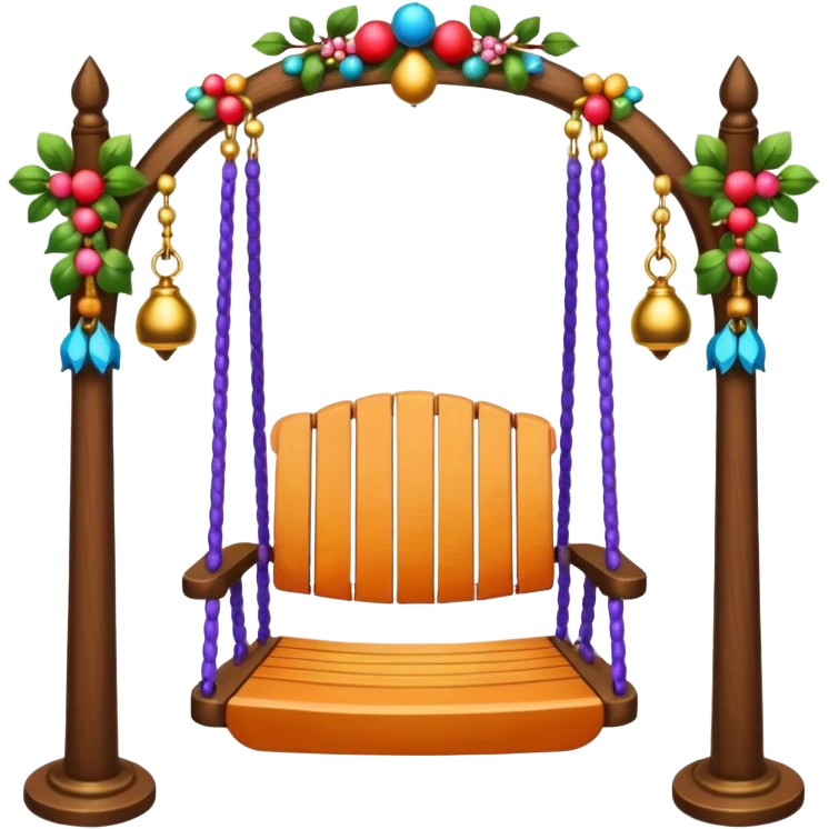 Swing with beads and bells emoji
