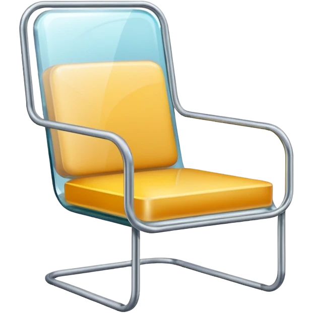 danish design glass chair emoji