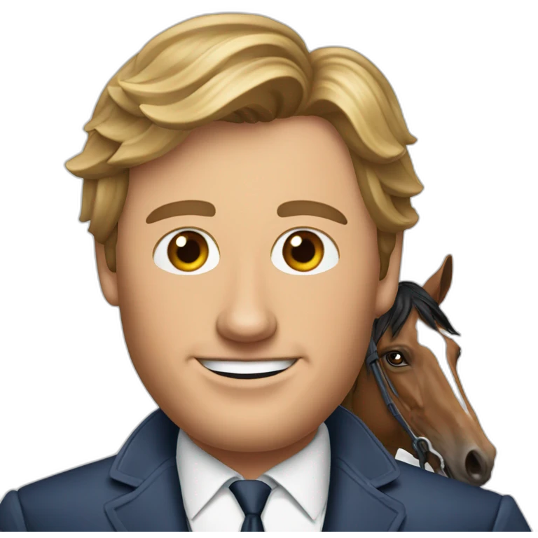 Wayne gretzky with a horse emoji