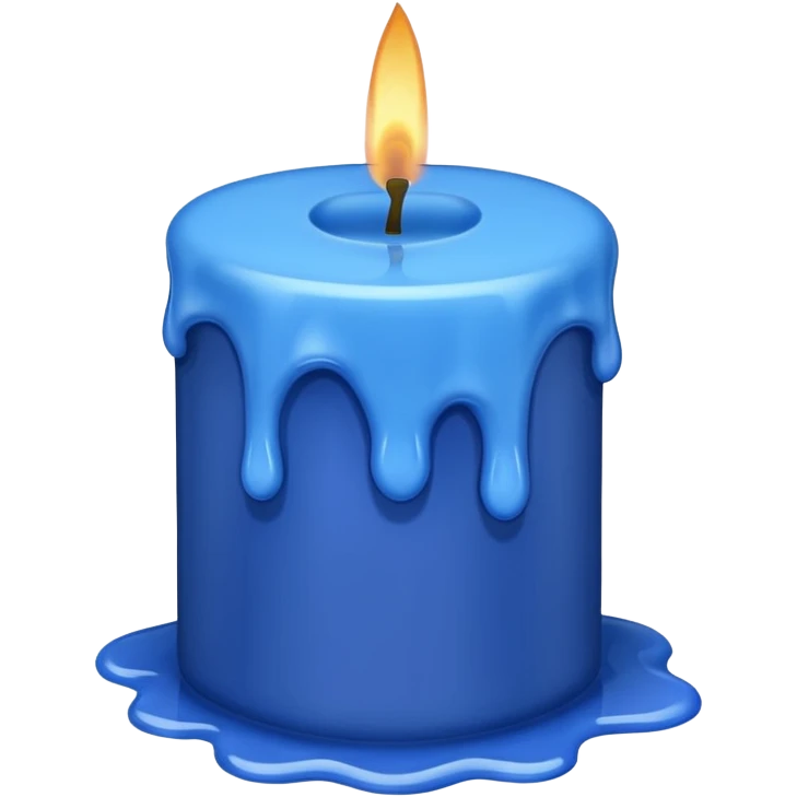 Dripping blue candle diagonal  emoji
