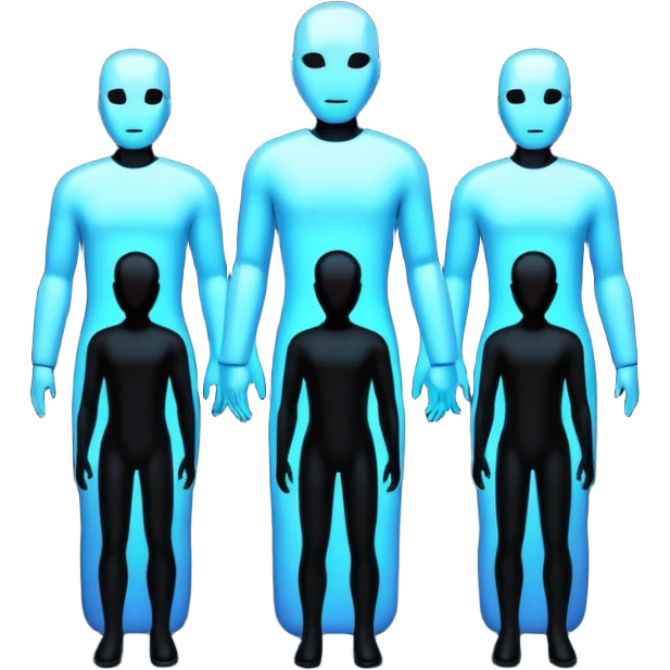 AI letters above three human silhouettes emoji