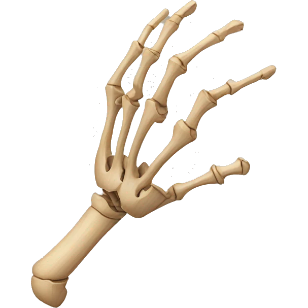 wood skeleton arm emoji
