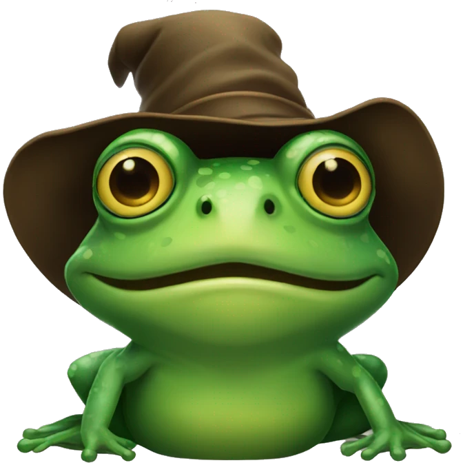 frog with hat from Harry Potter emoji
