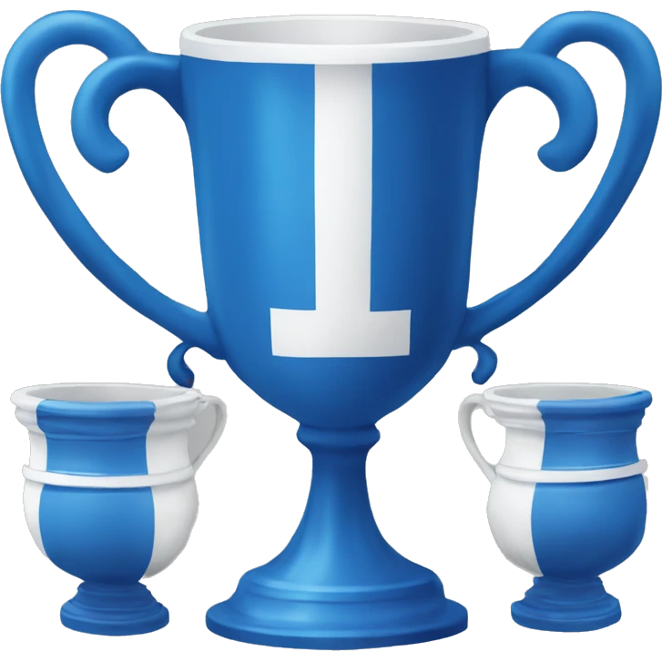 blue and white winner's cup emoji