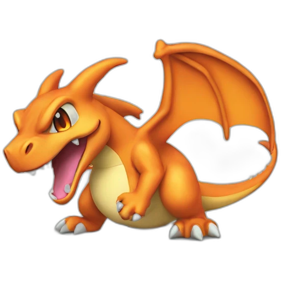 charizard with happy face emoji