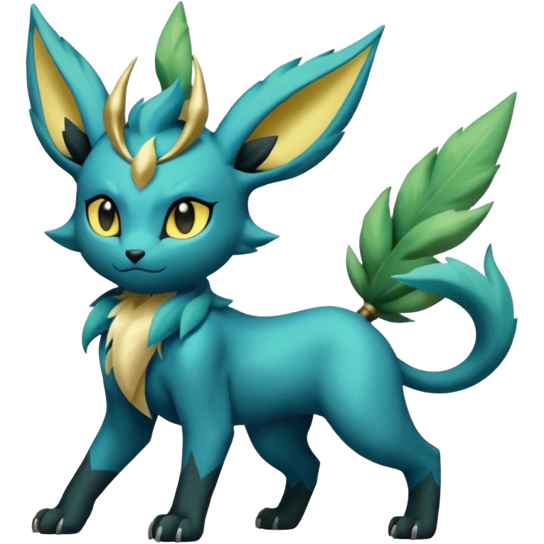 Luxray-Absol-Leafeon-Dewott-fusion emoji