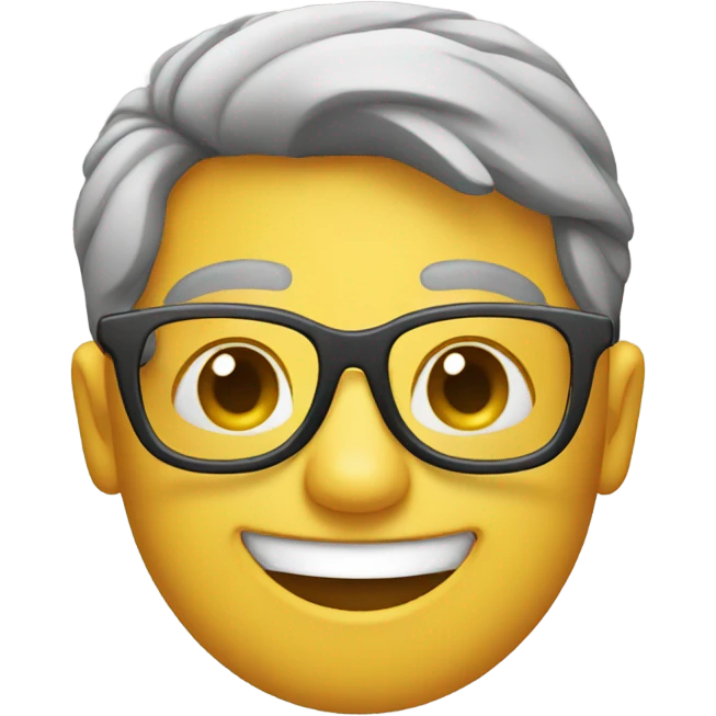 Smiling emoji with glasses emoji