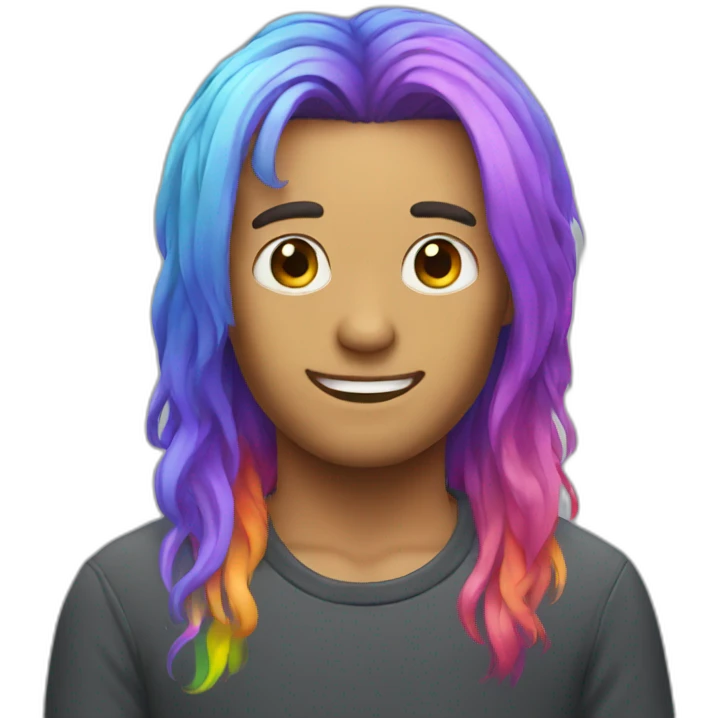 rainbow hair guy emoji