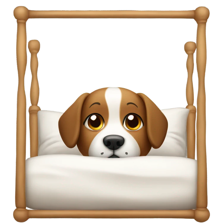 Dog in bed emoji
