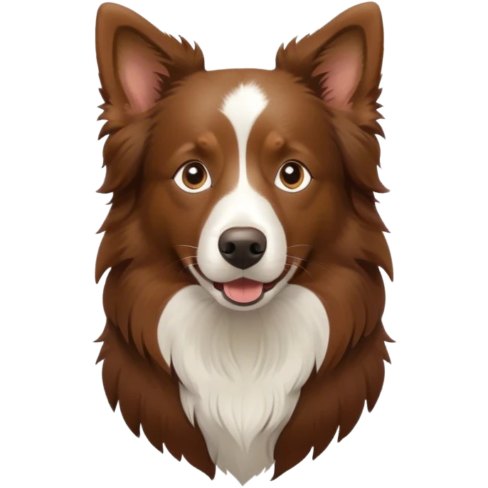 Brown boarder collie emoji
