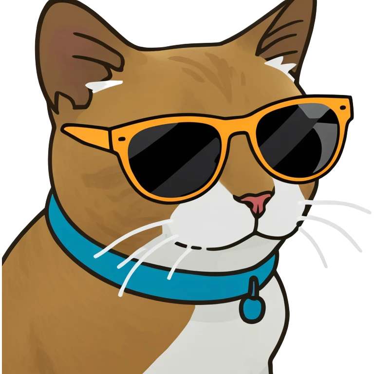 Cat with sunglasses emoji