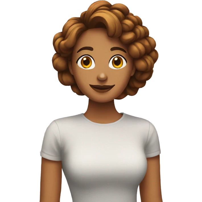 Chica con rulos emoji