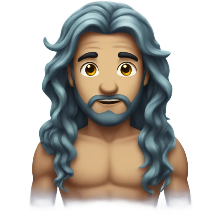 Merman with long hair emoji