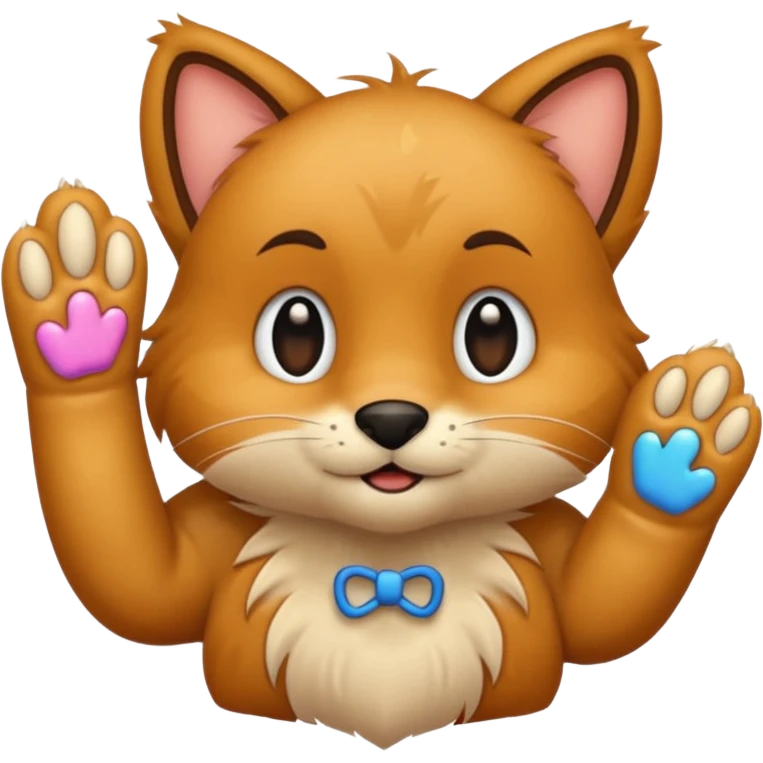 ⁠A twitching paw tapping or drumming against the screen. emoji