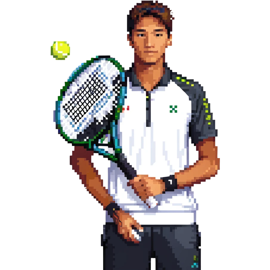 Hugo Dellien as a tennis player emoji