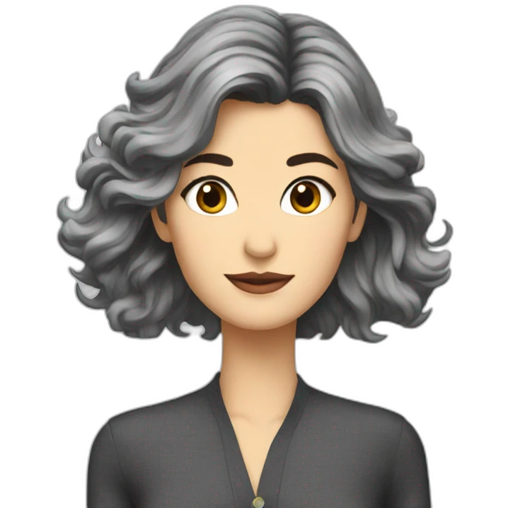 Audrey tautou grey long hair emoji
