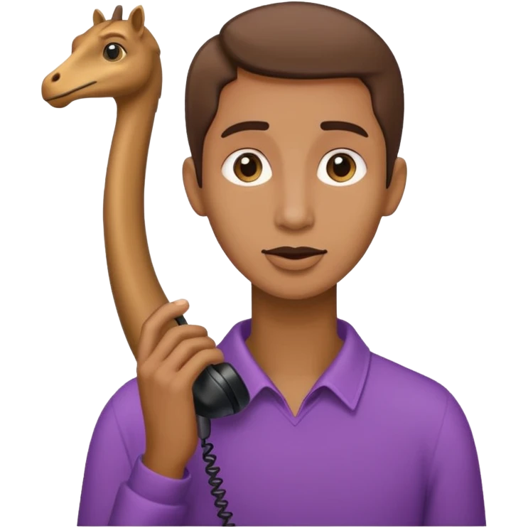 Super very Long long neck queer on phone  emoji