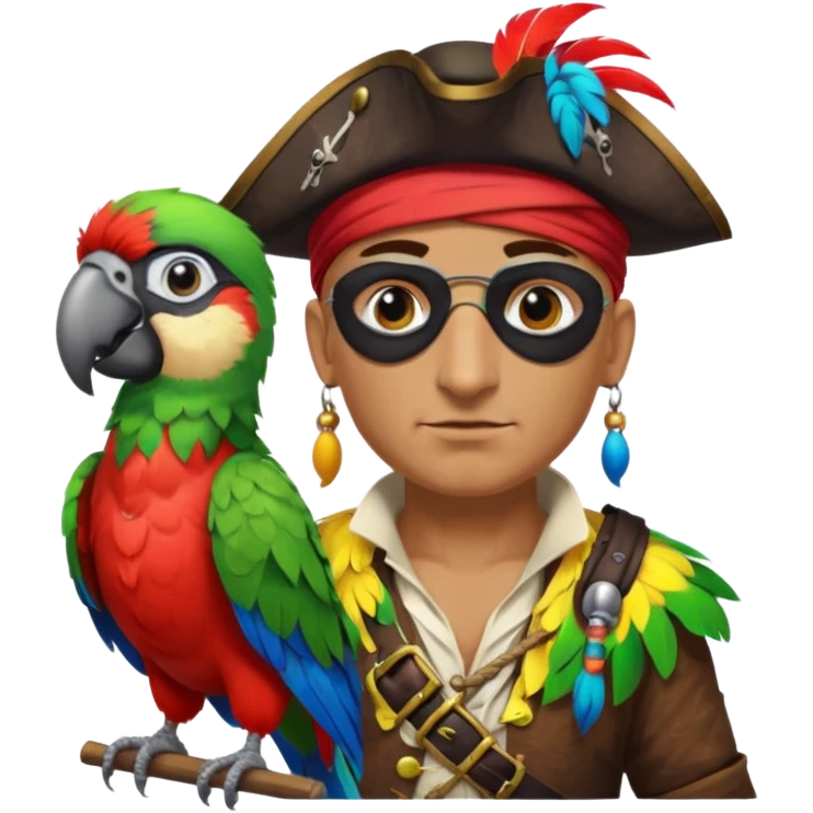 pirate and parrot emoji