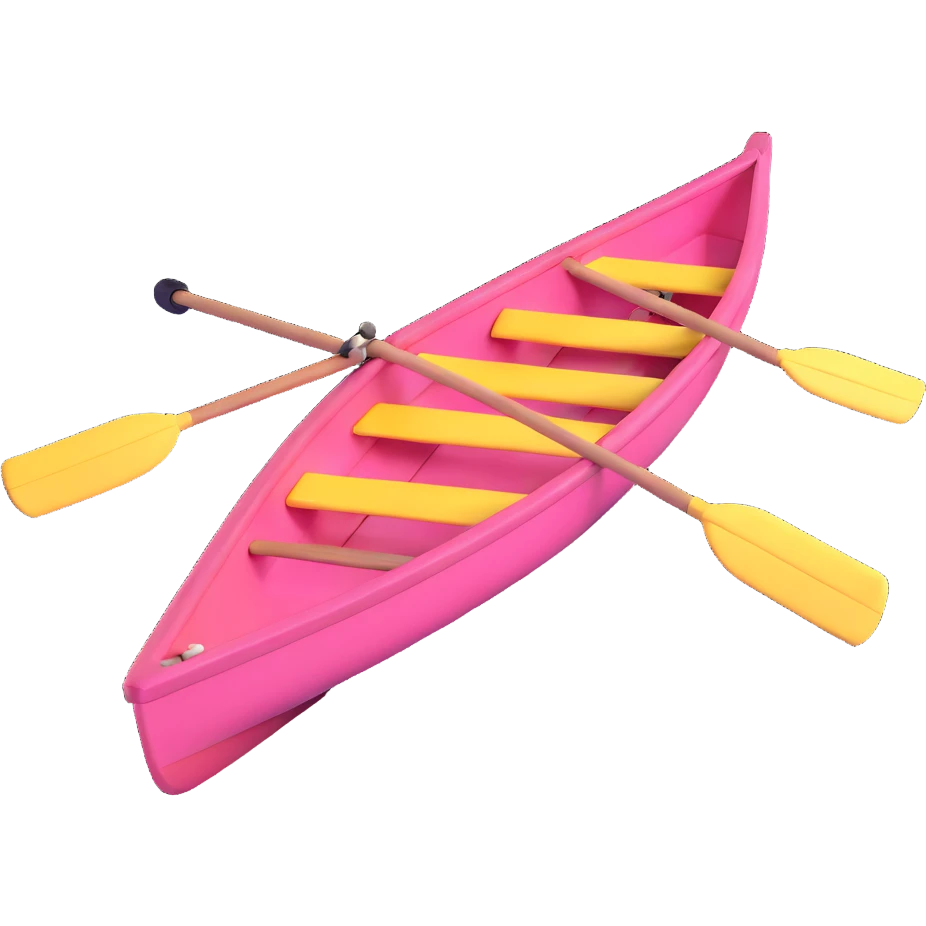 pink rowing boat emoji