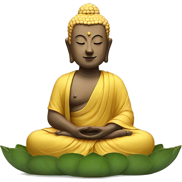 Buddha with a lotus emoji
