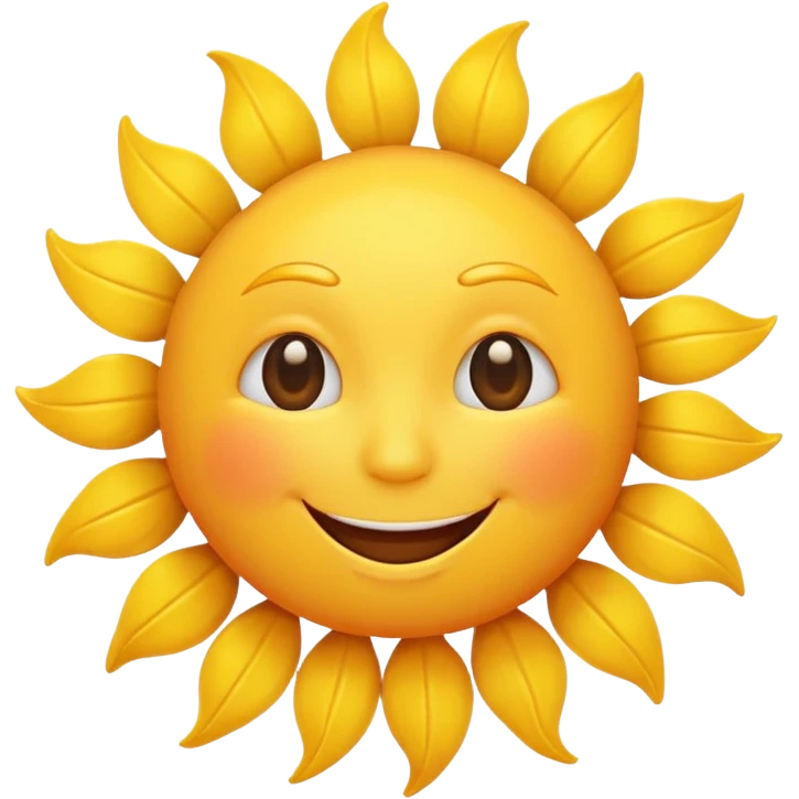smiling sun emoji, simple and cheerful emoji