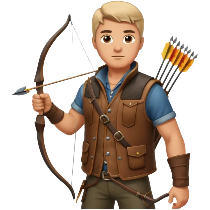 man hunter, standing, confident stance emoji