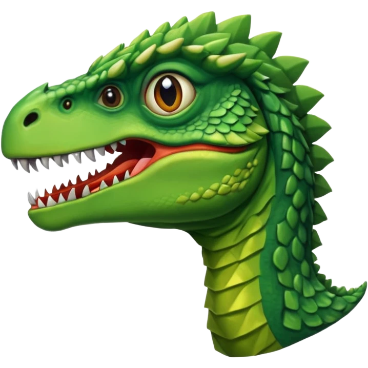 Velociraptor with a big lump on its head emoji