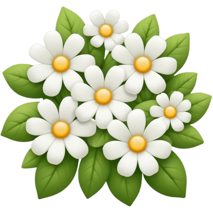 White flowers  emoji