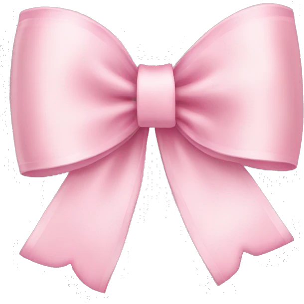 light pink ribbon bow emoji