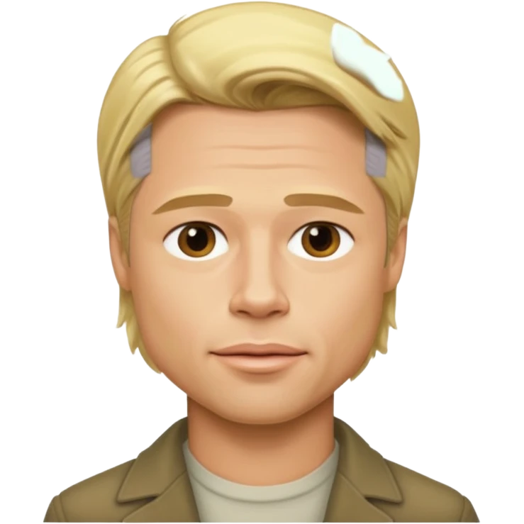 brad pitt blonde long hair emoji