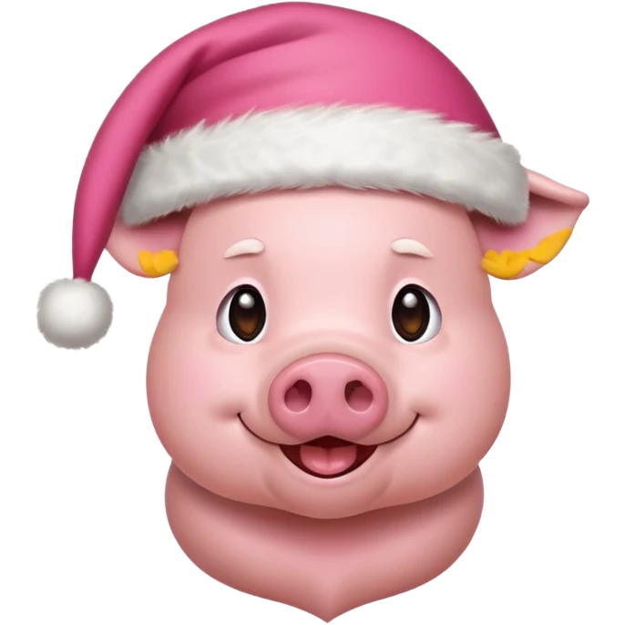 Christmas pig emoji