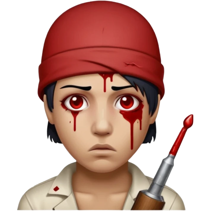 He Shot bullet on his head gangsta poker face emoji