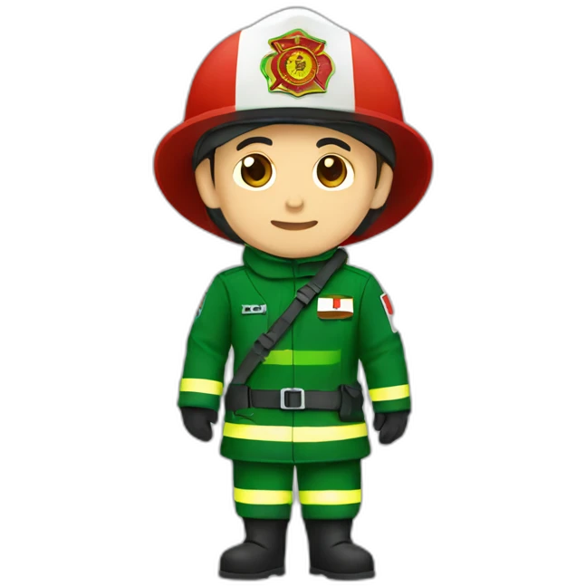 Fireman with Tatarstan flag emoji
