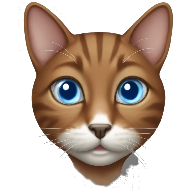 Chestnut cat with blue-gray eyes emoji