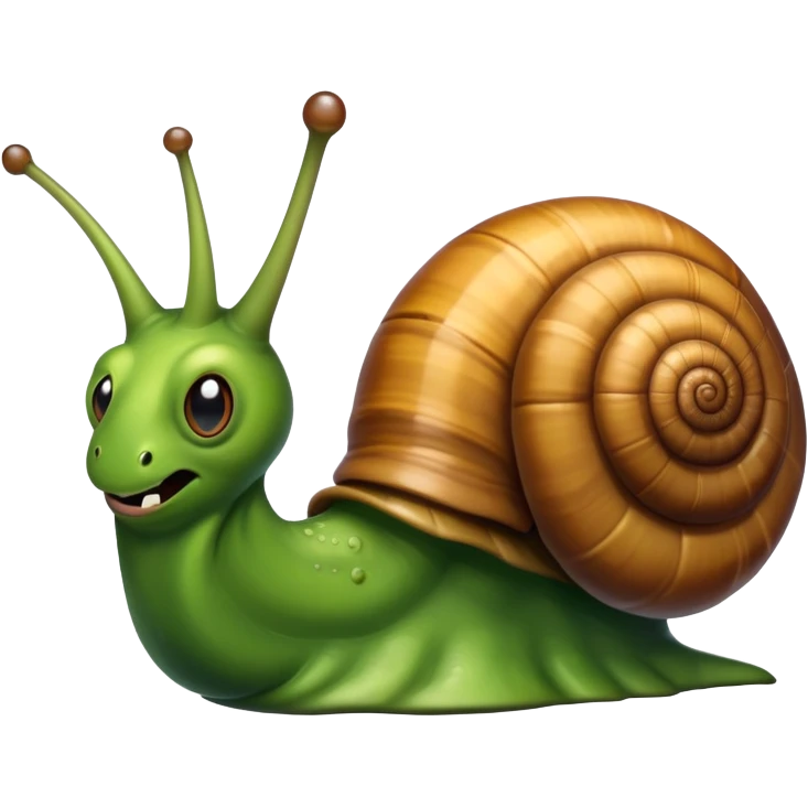 An evil snail emoji