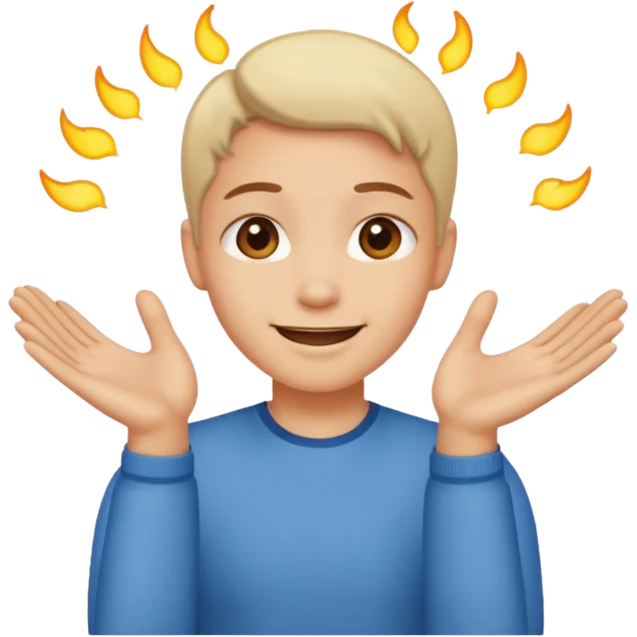 An emoji blushing like this 😊 and the hands like this 👉️👈️ emoji