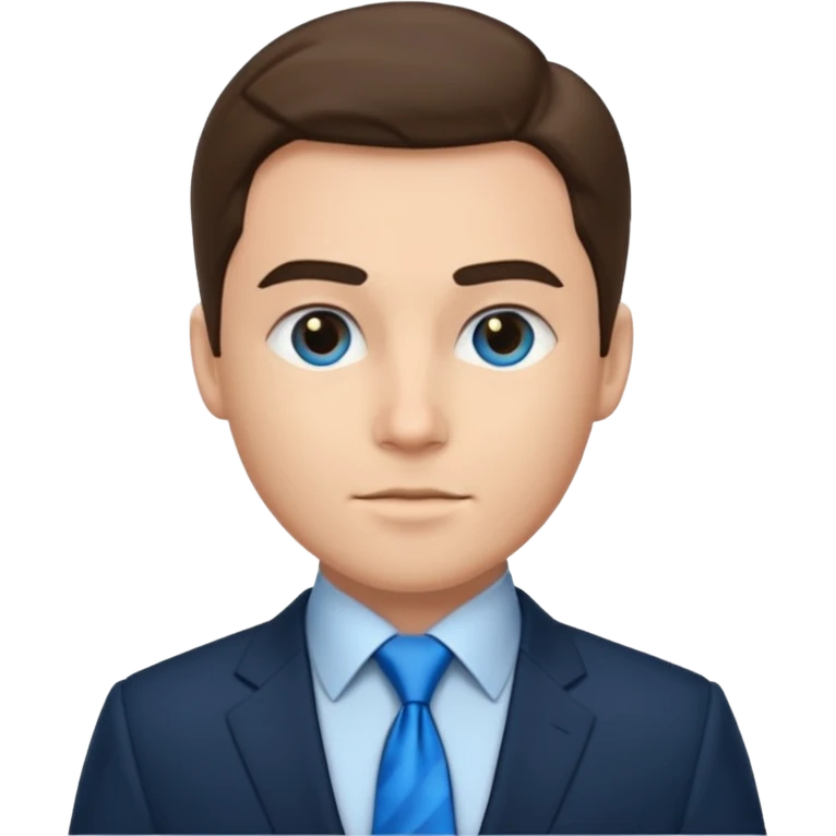 guy with suit and blue tie emoji