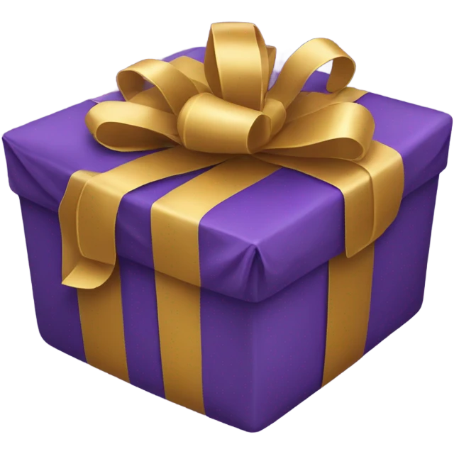Purple and gold Wrapped gift  emoji
