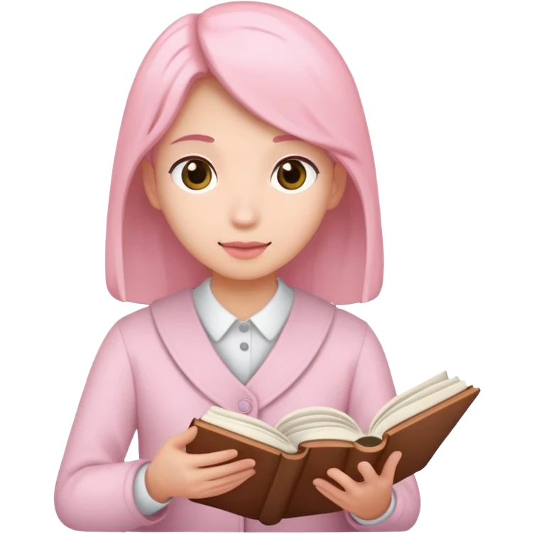 Light pink learn language  emoji