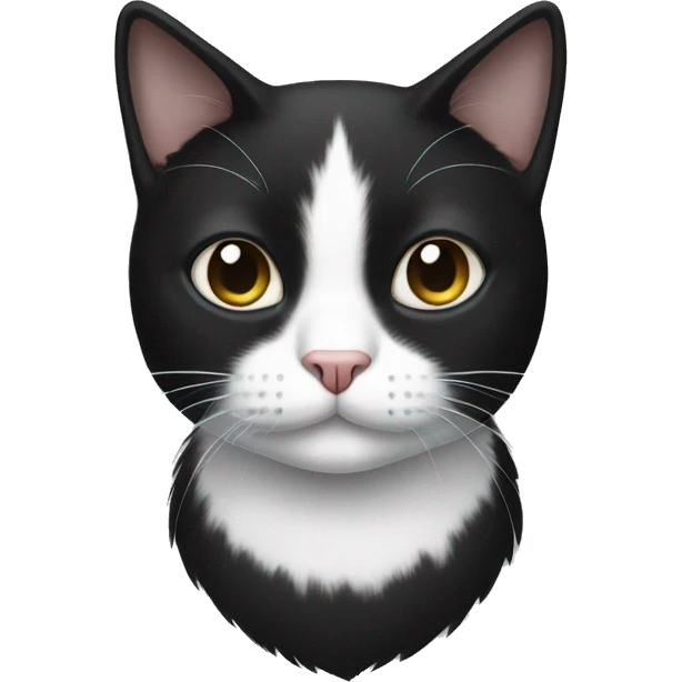 black and white cat emoji