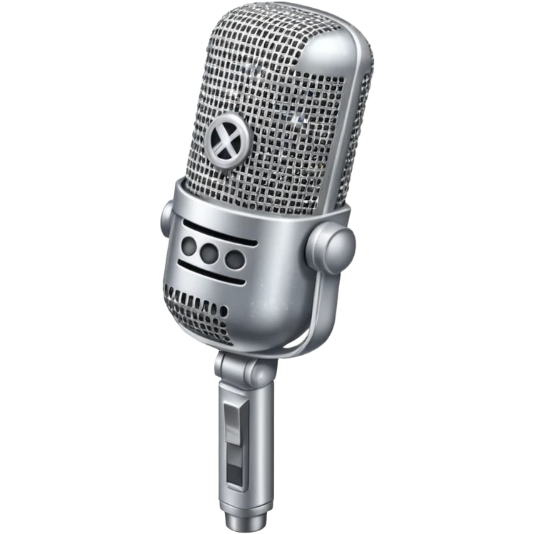 A microphone with gitter emoji