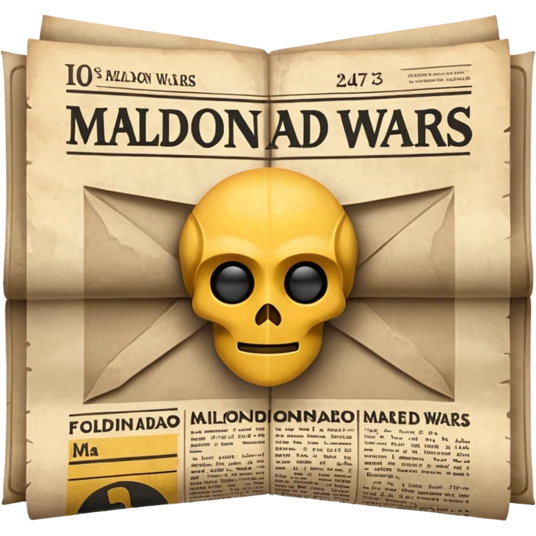 a newspaper that reads MALDONADO WARS emoji