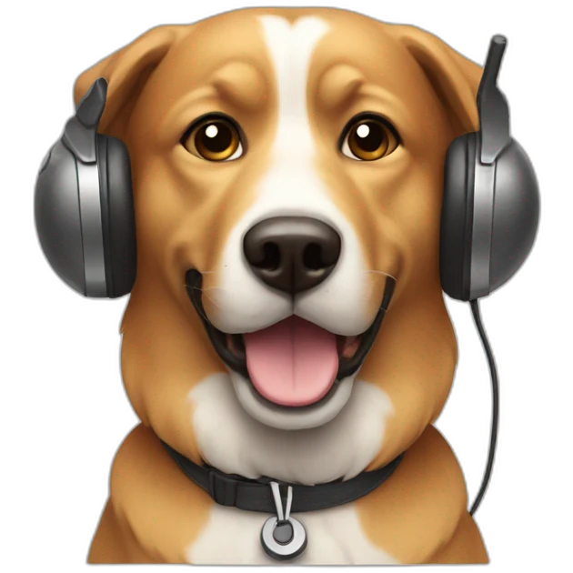 listening dog emoji