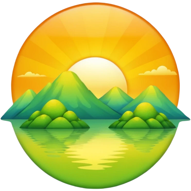 Chartreuse sunset emoji