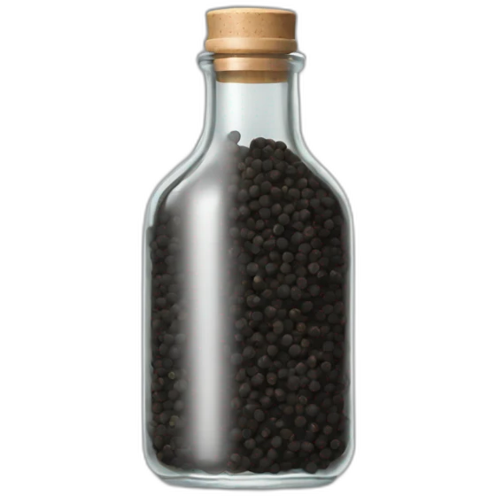  black pepper clear bottle emoji