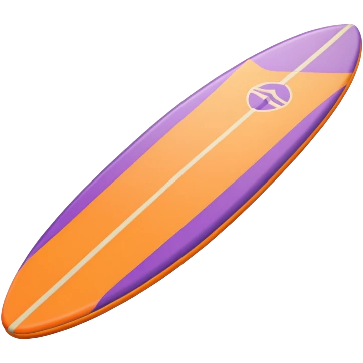 purple, orange, beige surfboard emoji